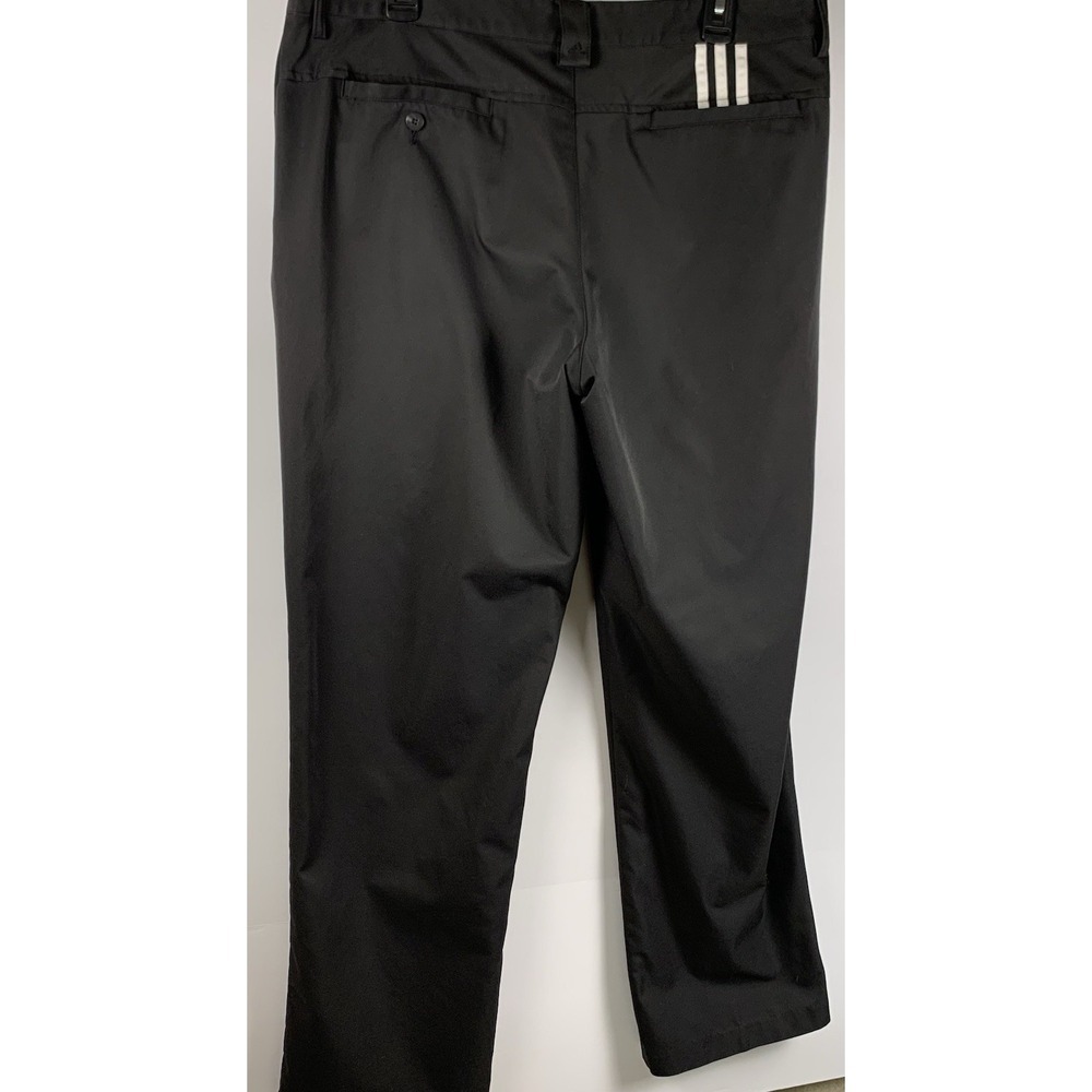 Adidas ClimaLite Golf Pants Mens 36x32 Black Stretch Performance Flat Front - Picture 12 of 16